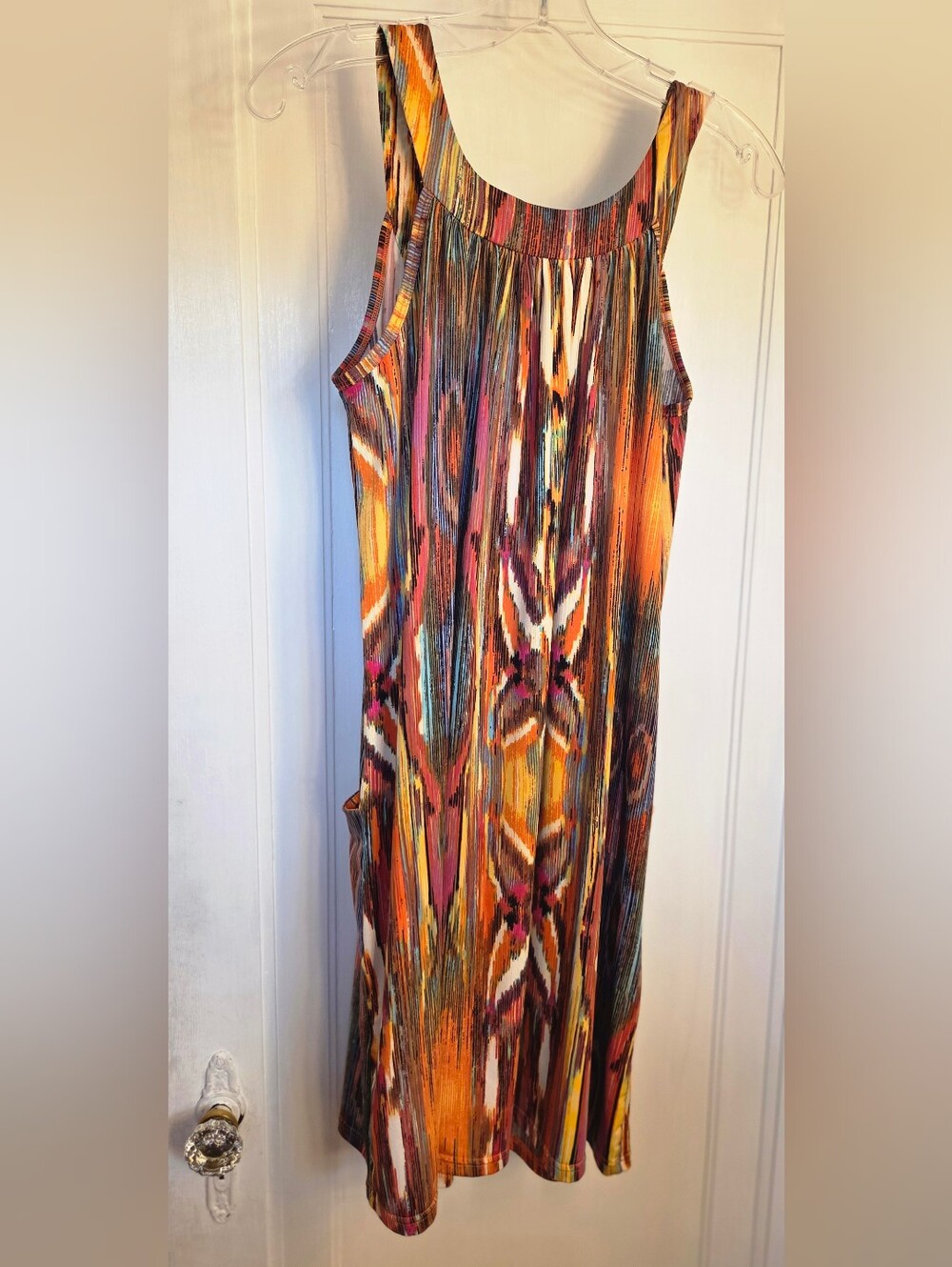 Neesha Abstract Print Sundress With Pockets- Size Small/Medium